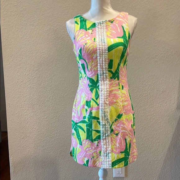 Lilly Pulitzer Floral Sleeveless Dress - Pink, Green, Yellow Sz 6 - Picture 1 of 6